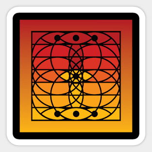 Doc Labs - Third Eye / Awakening (Geometric Art / Meditation / Yoga) - Version 3 - (Orange/Red) Sticker